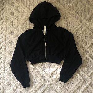 ALO Yoga Sweet Escape Zip-Up Hoodie Black